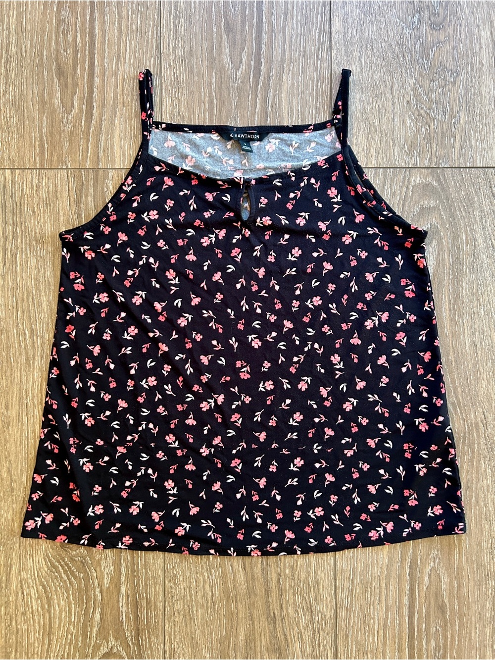 41 Hawthorn Black Floral Spaghetti Strap Cami